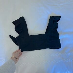 Cropped tie back top